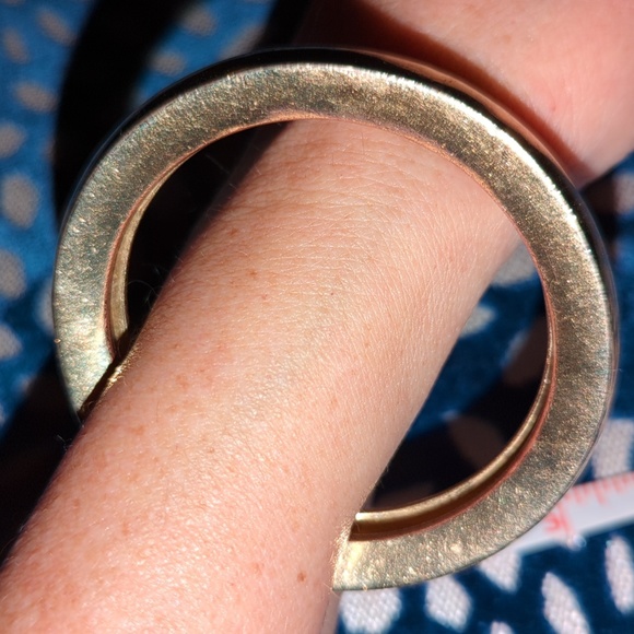🫴 VTG Statement Gold Brass Cuff Bracelet Maximalist - Vintage? J.Crew - Picture 4 of 13